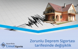 Zorunlu Deprem Sigortası  tarifesinde değişiklik